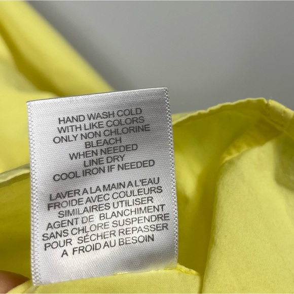 Equipment Brett Washed Cotton Poplin Blouse Shirt in Citron Yellow Q436-E195 M - Picture 7 of 10